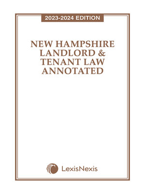 cover image of New Hampshire Landlord & Tenant Law Annotated